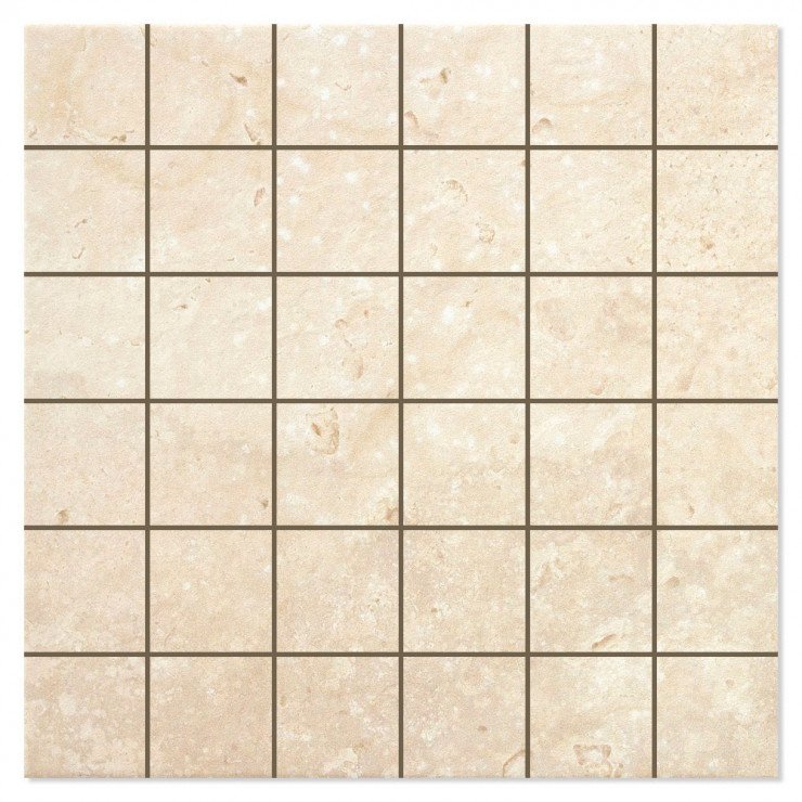 Mosaik Klinker Stenhamra Beige Matt 30x30 (5x5) cm-0